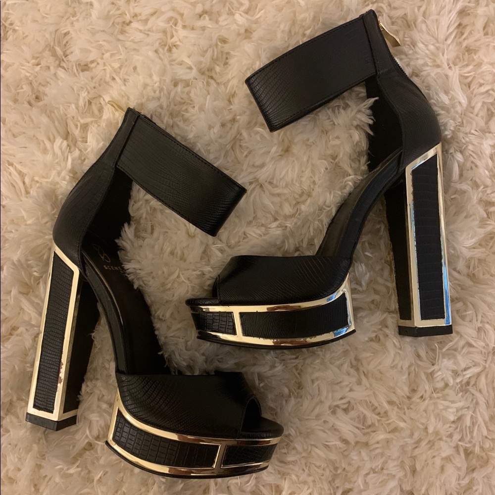 Black high heels